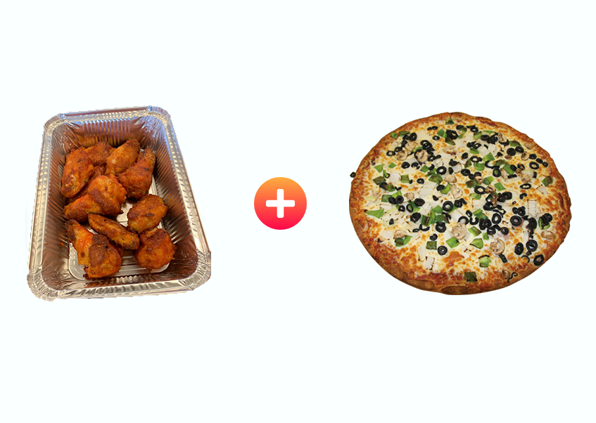 Halloween Pizza and Wings Combo